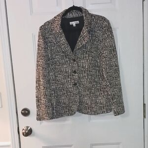 MARISA CHRISTINA Women's Black and White Blazer Size XL